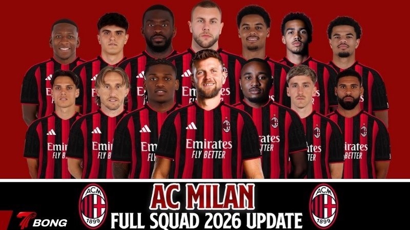 Đội hình đầy đủ mùa giải hiện tại của AC Milan